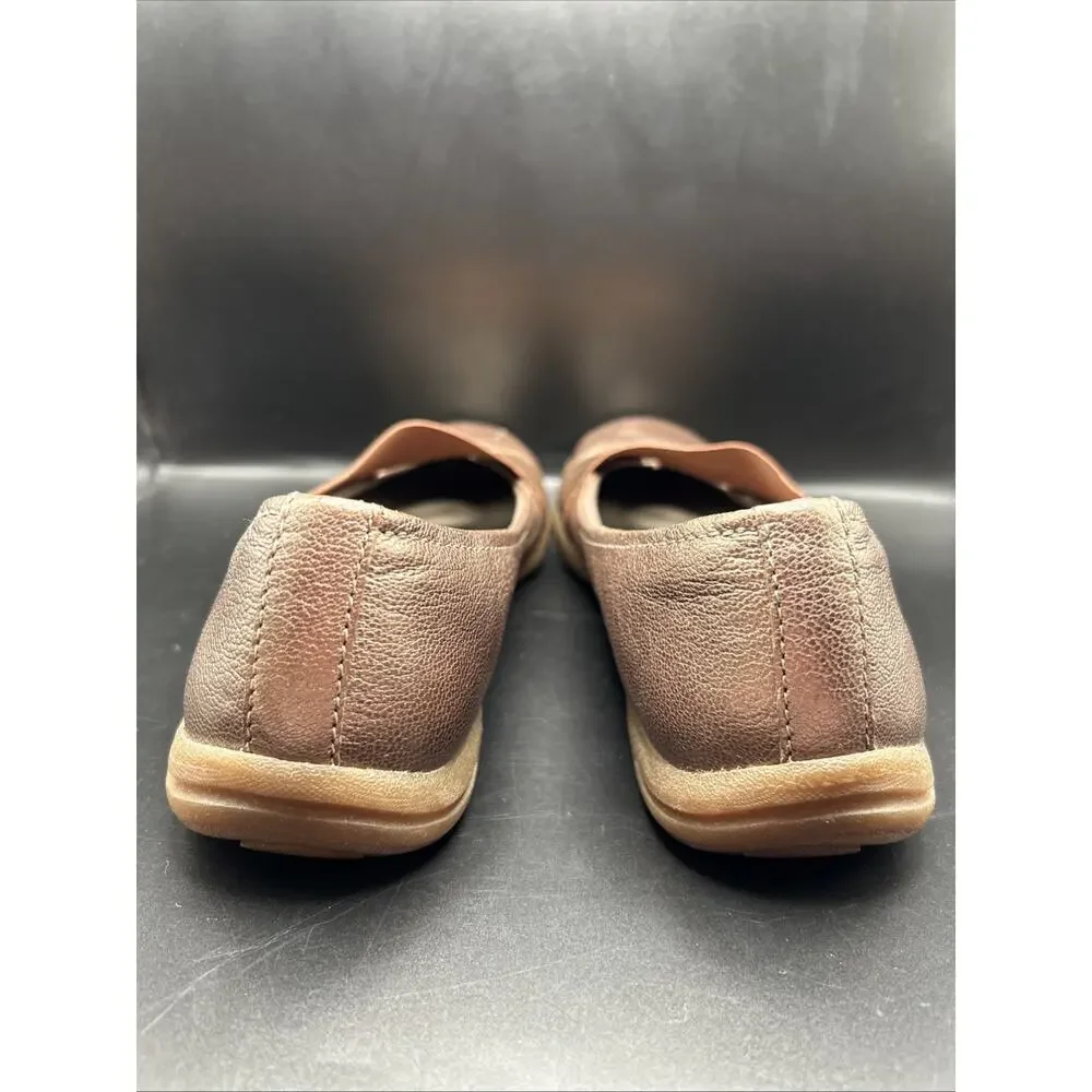 Clarks Collection Womens 7.5 M Ballet Flats Taupe Bronze Metallic Slip On